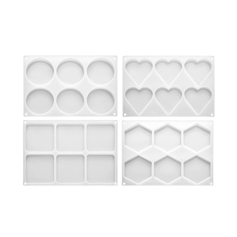 Resin Art Coasters - Moldes de resina FYBL de 4