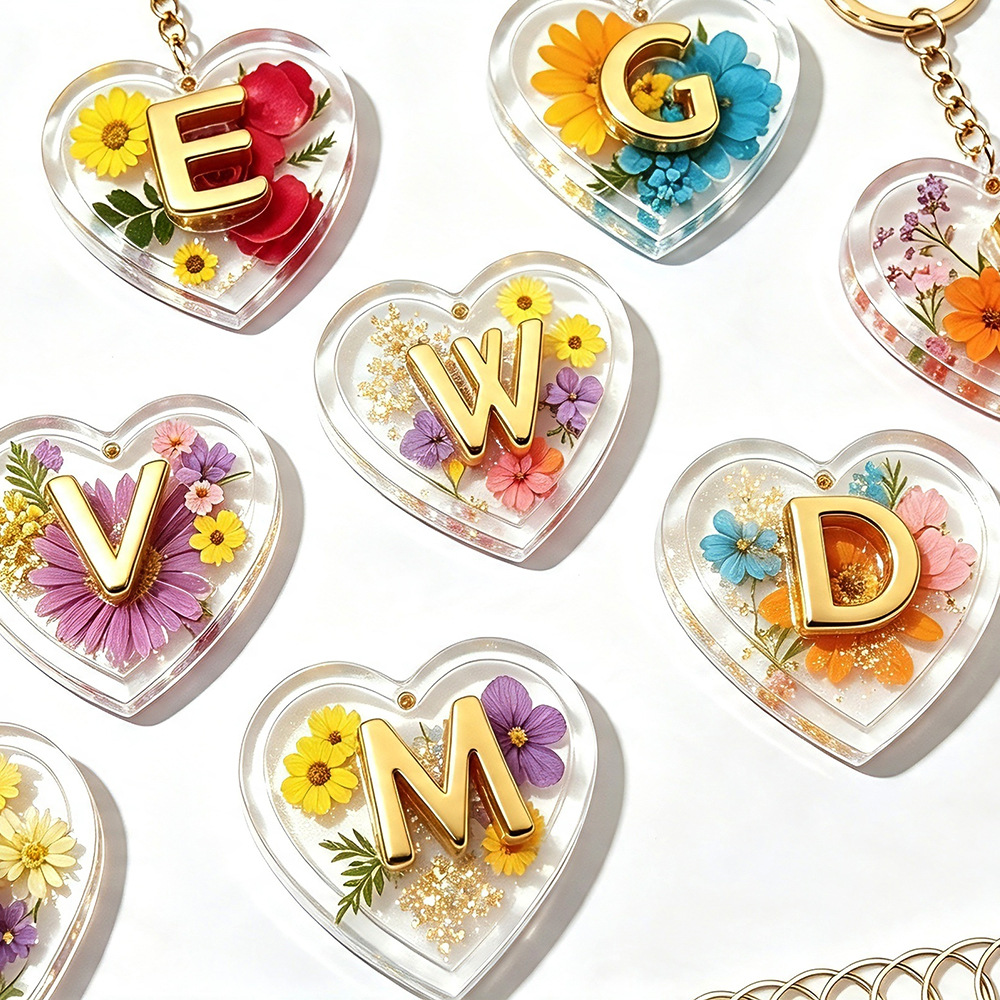 Resin Art Alphabet - Moldes de Silicona con 26 Letras