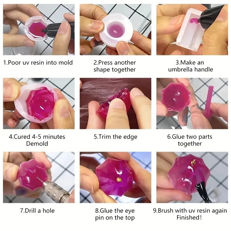 4 piezas de molde de silicona  - Resin Art Guide reseña y precio