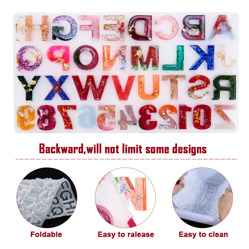 Kit de molde de resina Epoxy d - Resin Art Alphabet reseña y precio