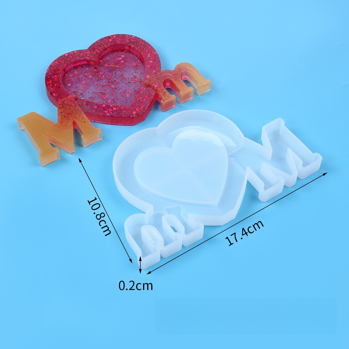 Molde de Silicona con Letra Mm - Resin Art Alphabet reseña y precio