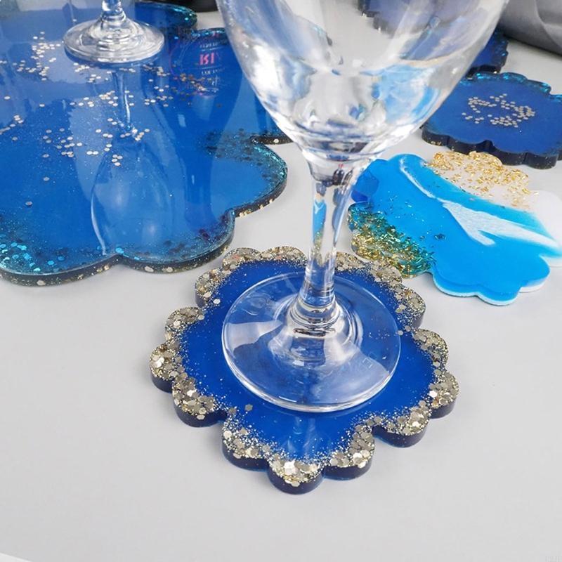 5 piezas moldes posavasos resi - Resin Art Geode reseña y precio