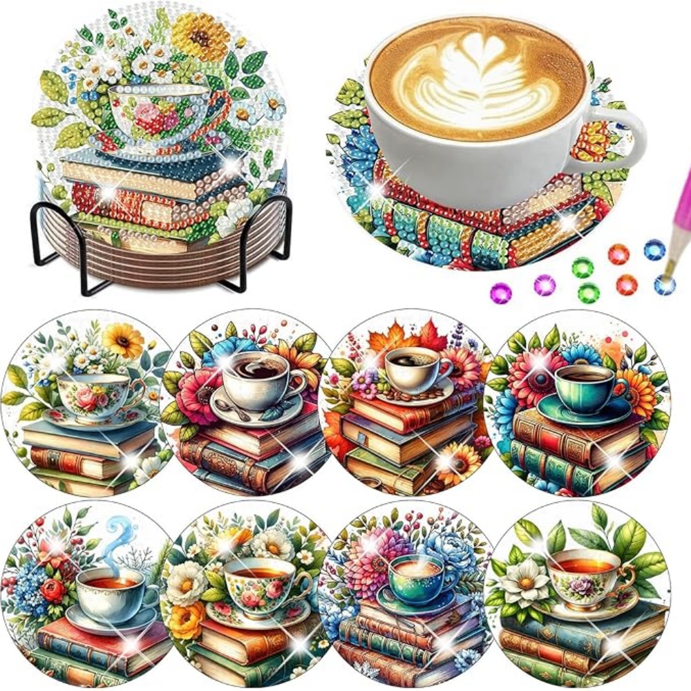 8 piezas/Posavasos de arte de  - Resin Art Coasters reseña y precio