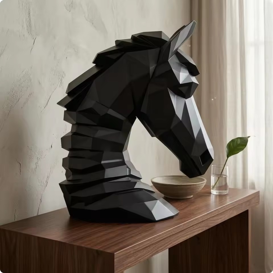 Escultura de Cabeza de Caballo - Resin Art Cube reseña y precio