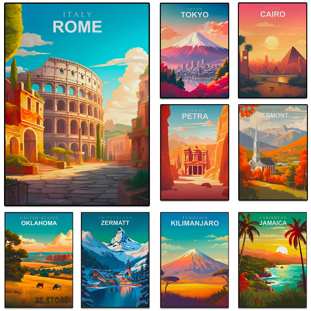 Pósteres de ciudades del mundo - Resin Art World reseña y precio