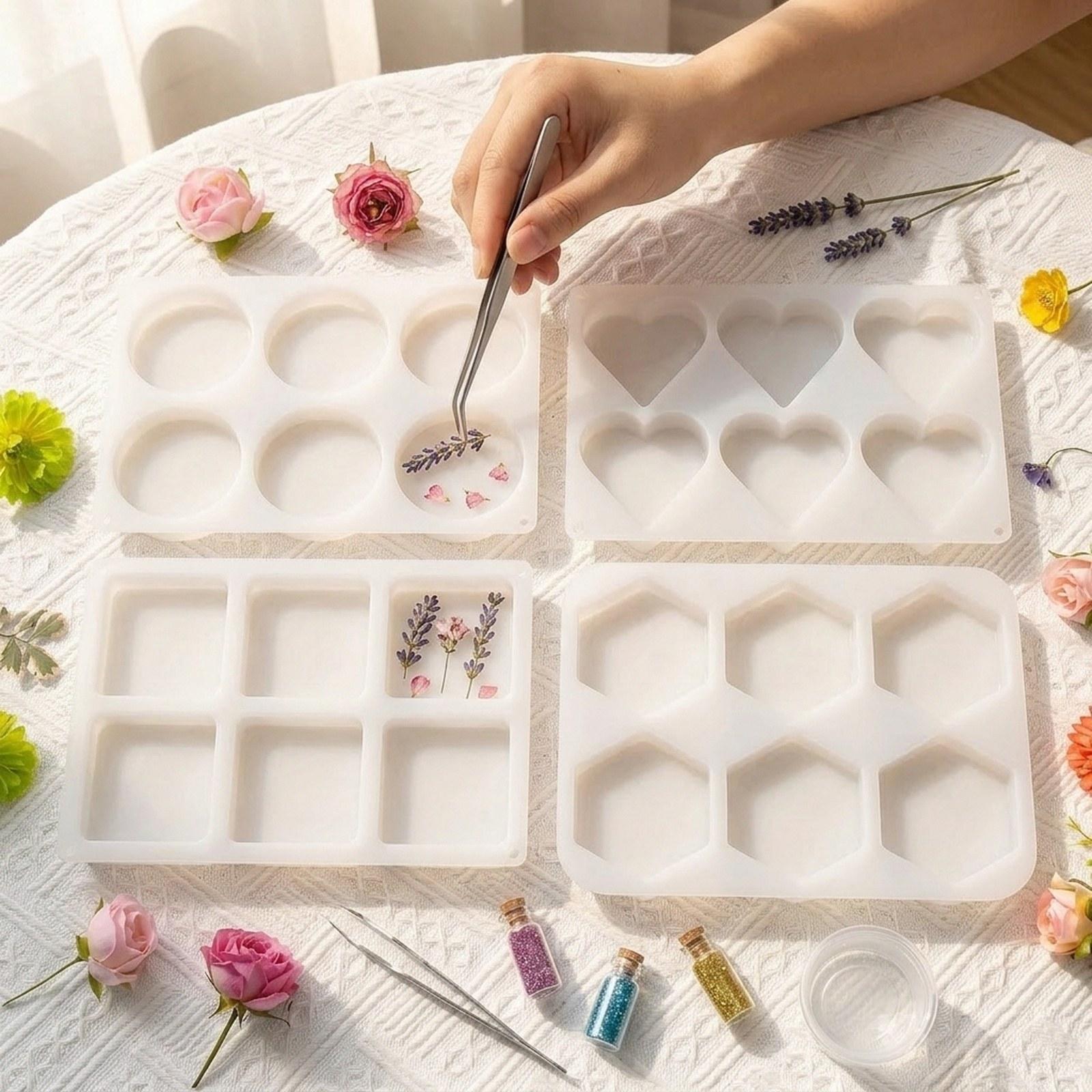 4 Moldes de Resina Profunda pa - Resin Art Coasters reseña y precio