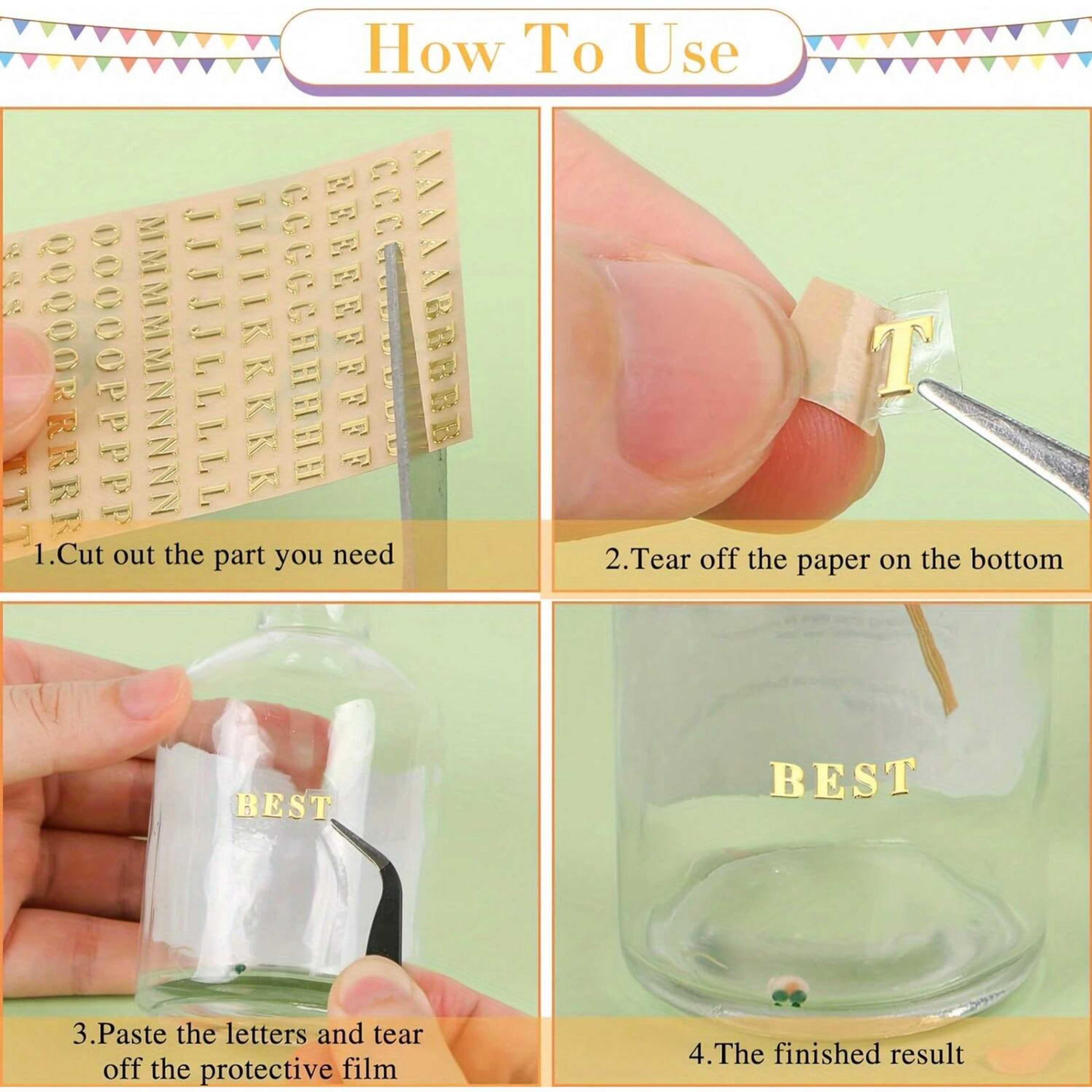 Pegatinas de Resina con 12 Let - Resin Art Alphabet reseña y precio