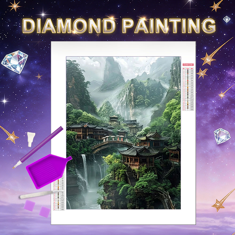 Kit de Pintura de Diamantes HU - Resin Art Wallpaper reseña y precio