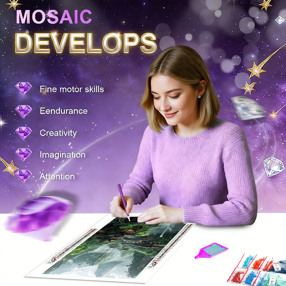 Kit de Pintura de Diamantes HU - Resin Art Wallpaper reseña y precio
