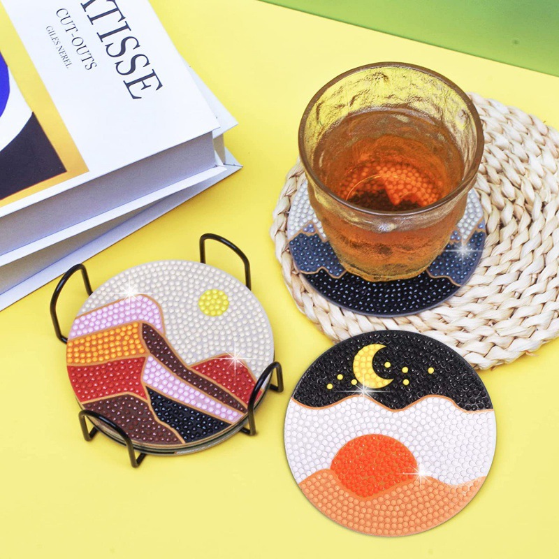 Juego de 6 posavasos de pintur - Resin Art Coasters reseña y precio